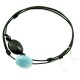 Ensemble 2 bracelets cordon noir amazonite et noir 3 onyx