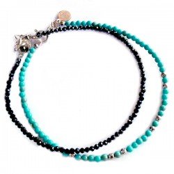 Ensemble 2 bracelets cornaline et pyrite de fer