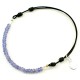 Bracelet cordon noir multi-pierres