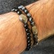 Bracelet homme tourmaline noire