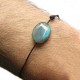 Bracelet homme Labradorite cordon gris 