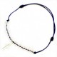 Bracelet cordon noir 10 Cristaux de roche