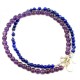 Ensemble 2 bracelets Améthystes et lapis lazulis lisses