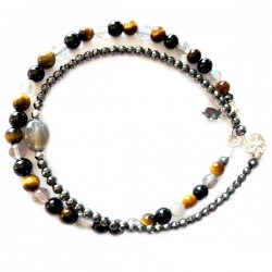 Ensemble 2 bracelets jades et amazonites lisses