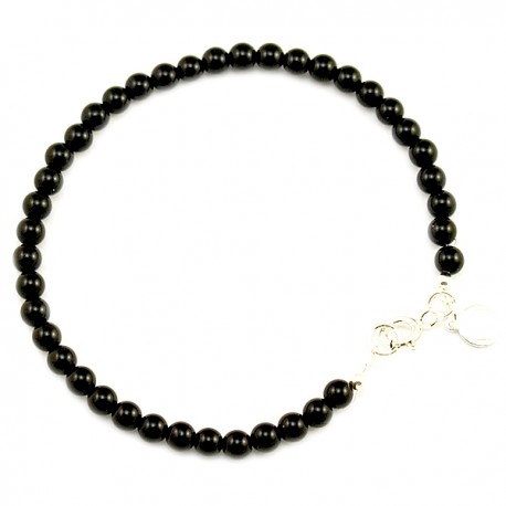 Bracelet Tourmaline noire lisse