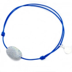 Bracelet cordon bleu Labradorite facettée