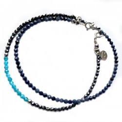 Ensemble 2 bracelets amazonites et multi pierre