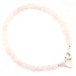 Bracelet Quartz rose lisse 4mm