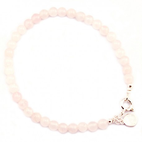 Bracelet Quartz rose lisse 4mm