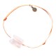 Bracelet cordon rose Quartz rose