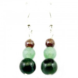 Tourmaline noire, aventurine et grenat 