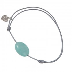 Bracelet cordon Gris Amazonite