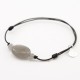 Bracelet 3 labradorites cordon noir fermoir argent massif 925