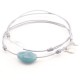 Ensemble 2 bracelets cordon gris amazonite facettée / gris cristal de roche