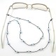 Cordon pour lunettes avec 16 pierres aigues marines avec lunettes
