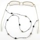 Cordon pour lunettes avec 16 pierres onyx - quartz fumés - cristal de roches