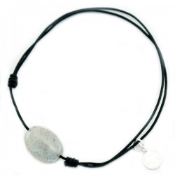 Bracelet Labradorite cordon noir