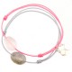 Ensemble 2 bracelets cordon bleu labradorite et gris quartz rose