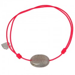 Bracelet cordon Fushia Labradorite