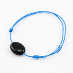Bracelet cordon turquoise Onyx 