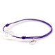 Bracelet cordon violet cristal de roche facettée